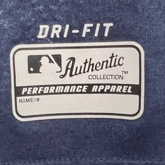 NIKE MLB DRI-FIT NAVY BLUE BOSTON RED SOX SHORT SLEEVE SHIRT - Picture 5 of 9